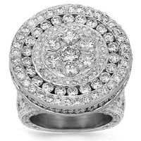 Thumbnail for 14K Solid White Gold Mens Diamond Pinky Ring 15.90 Ctw