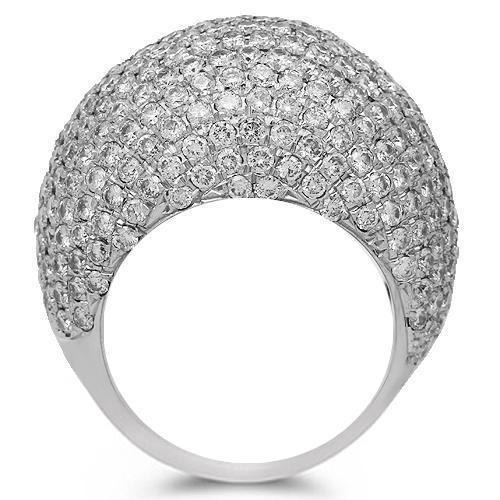 14K Solid White Gold Mens Diamond Pinky Ring 7.95 Ctw