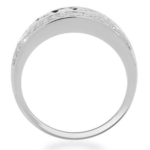 14K Solid White Gold Womens Diamond Cocktail Ring 1.02 Ctw