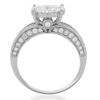 Thumbnail for 14K Solid White Gold Womens Diamond Cocktail Ring 1.91 Ctw