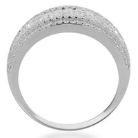 Thumbnail for 14K Solid White Gold Womens Diamond Cocktail Ring 1.92 Ctw