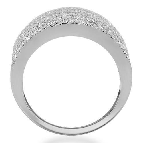14K Solid White Gold Womens Diamond Cocktail Ring 2.09 Ctw
