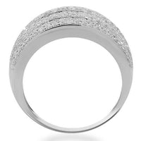 Thumbnail for 14K Solid White Gold Womens Diamond Cocktail Ring 2.41 Ctw