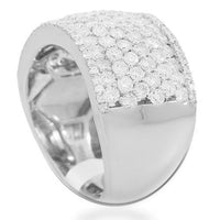 Thumbnail for 14K Solid White Gold Womens Diamond Cocktail Ring 2.58 Ctw