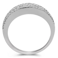 Thumbnail for 14K Solid White Gold Womens Diamond Cocktail Ring 5.38 Ctw