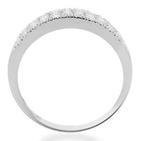 Thumbnail for 14K Solid White Gold Womens Diamond Wedding Ring Band 1.05 Ctw