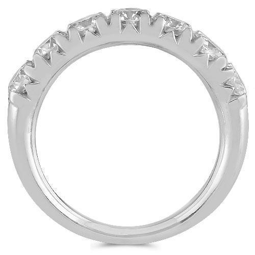 14K Solid White Gold Womens Diamond Wedding Ring Band 1.65 Ctw