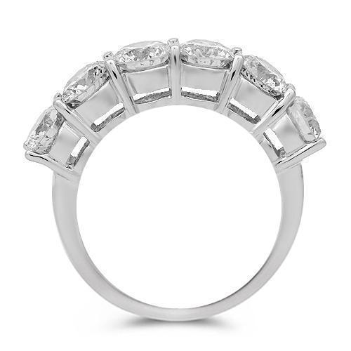 14K Solid White Gold Womens Diamond Wedding Ring Band 3.25 Ctw