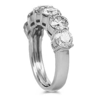 Thumbnail for 14K Solid White Gold Womens Diamond Wedding Ring Band 3.25 Ctw