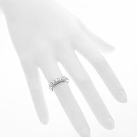 Thumbnail for 14K Solid White Gold Womens Five Stone Diamond Anniversary Ring 1.07 Ctw