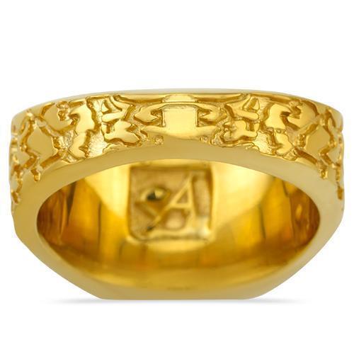14K Solid Yellow Gold Mens Diamond Nugget Ring 2.50 Ctw