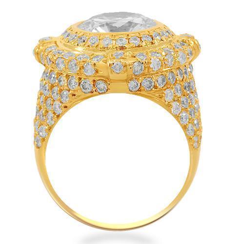 14K Solid Yellow Gold Mens Diamond Pinky Ring 5.63 Ctw