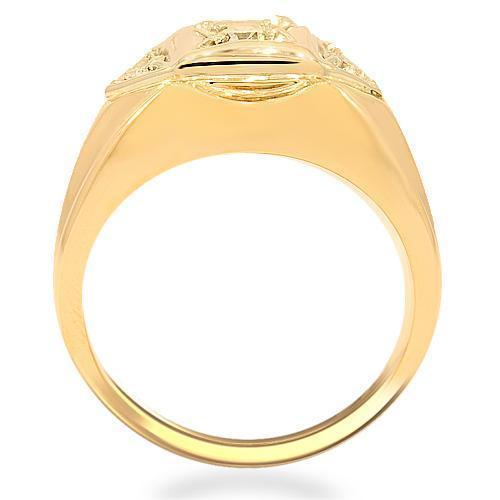 14K Solid Yellow Gold Mens Diamond Ring 0.50 Ctw