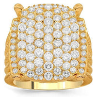 Thumbnail for 14K Solid Yellow Gold Mens Diamond Ring 3.50 Ctw