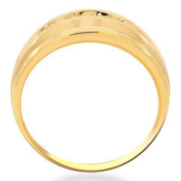 Thumbnail for 14K Solid Yellow Gold Mens Diamond Wedding Ring Band 0.75 Ctw