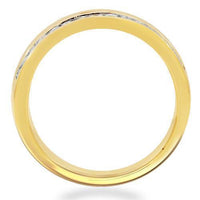 Thumbnail for 14K Solid Yellow Gold Mens Diamond Wedding Ring Band 0.96 Ctw