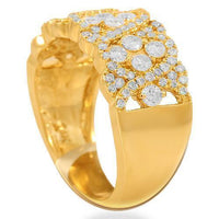 Thumbnail for 14K Solid Yellow Gold Womens Diamond Cocktail Ring 1.25 Ctw