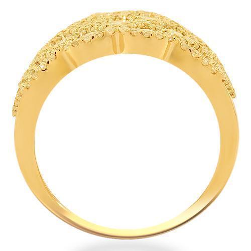 14K Solid Yellow Gold Womens Diamond Cocktail Ring 1.75 Ctw