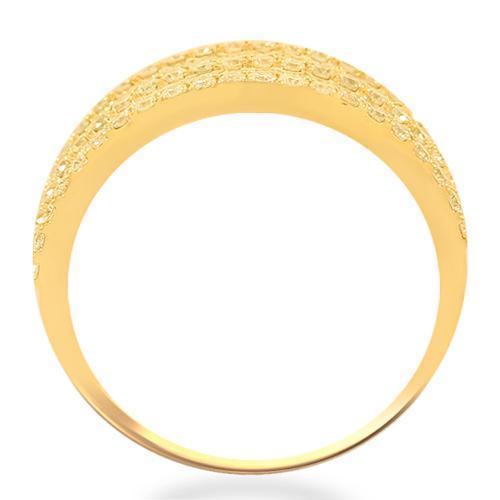 14K Solid Yellow Gold Womens Diamond Cocktail Ring Ctw