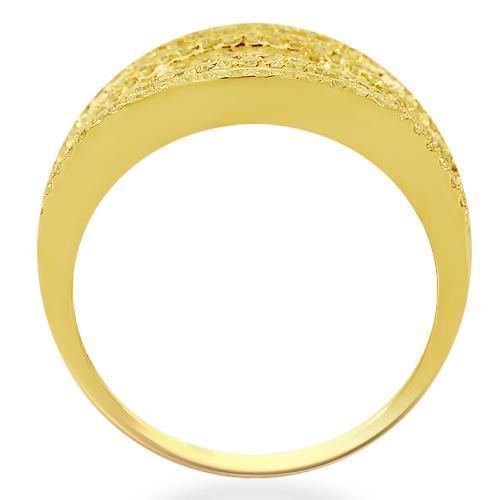 14K Solid Yellow Gold Womens Diamond Cocktail Ring 2.20 Ctw