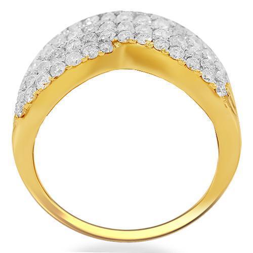 14K Solid Yellow Gold Womens Diamond Cocktail Ring 3.21 Ctw