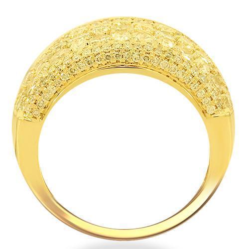 14K Solid Yellow Gold Womens Diamond Cocktail Ring 3.44 Ctw