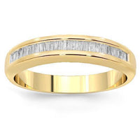 Thumbnail for Yellow 14K Solid Yellow Gold Womens Diamond Wedding Band 0.75 Ctw