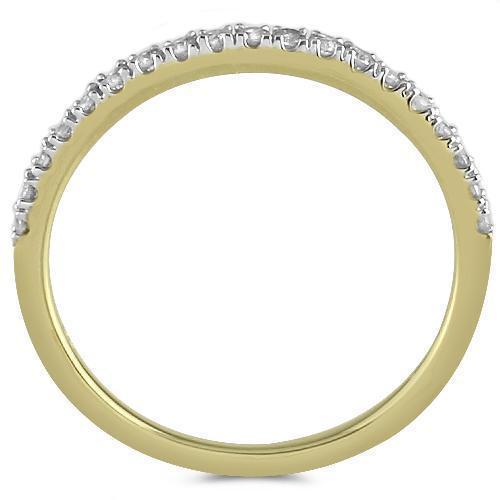 Womens 0.38 ct Diamond Vintage Mesh Ring Band 14K Yellow Gold