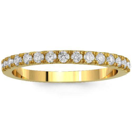 14K Solid Yellow Gold Womens Diamond Wedding Ring Band 0.50  Ctw