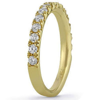 Thumbnail for 14K Solid Yellow Gold Womens Diamond Wedding Ring Band 0.75  Ctw
