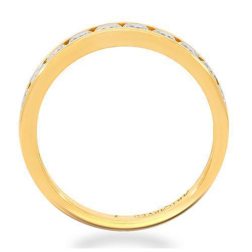 14K Solid Yellow Gold Womens Diamond Wedding Ring Band 1.10 Ctw