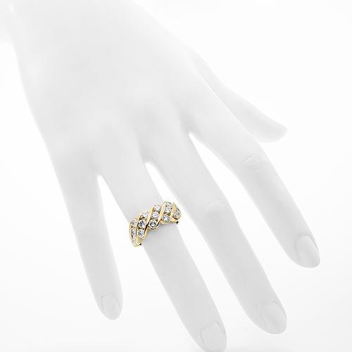 14K Solid Yellow Gold Womens Diamond Wedding Ring Band 2.15 Ctw