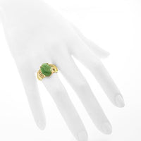 Thumbnail for 14K Solid Yellow Gold Womens Jade Ring 5.50 Ctw