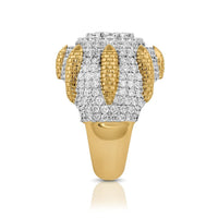 Thumbnail for 14K Two Tone Gold Diamond Pinky Ring 5.27 Ctw