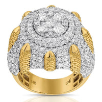 Thumbnail for 14K Two Tone Gold Diamond Pinky Ring 5.27 Ctw