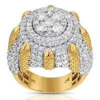 Thumbnail for 14K Two Tone Gold Diamond Pinky Ring 5.27 Ctw