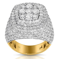 Thumbnail for 14K Two Tone Gold Diamond Pinky Ring 6.46 Ctw