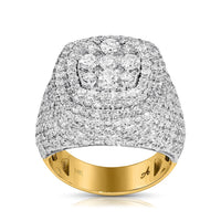 Thumbnail for 14K Two Tone Gold Diamond Pinky Ring 6.46 Ctw