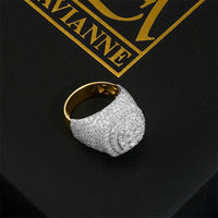 Thumbnail for 14K Two Tone Gold Diamond Pinky Ring 6.46 Ctw