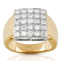 Thumbnail for 14k Two Tone Gold Pinky Ring 1.40 Ctw
