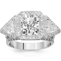 Thumbnail for 14K White Gold Custom Diamond Engagement Ring
