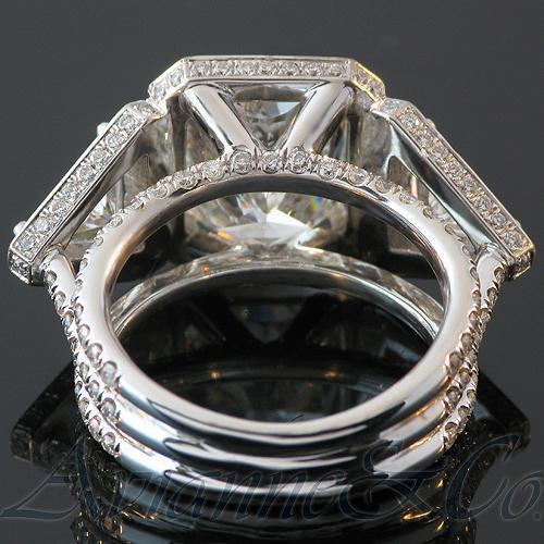 14K White Gold Custom Diamond Engagement Ring