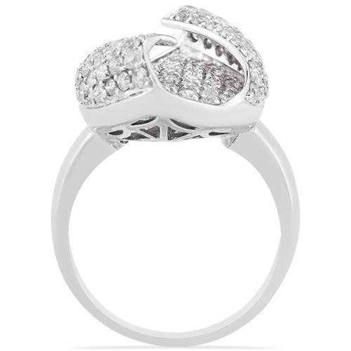 14k White Gold Diamond Cocktail Ring 3.03ctw