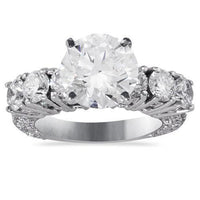 Thumbnail for 14k White Gold Diamond Engagement Ring 4.61ctw