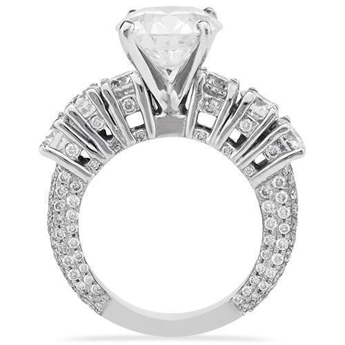 14k White Gold Diamond Engagement Ring 4.61ctw