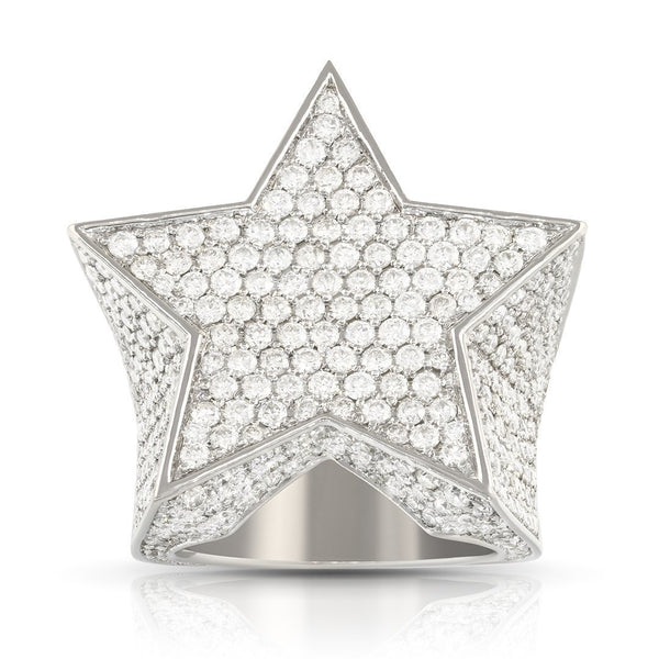 「新品」STAR JEWELRY DISMONDS RING 14k White Gold Diamond Star Ring 5.9 Ctw – Avianne Jewelers