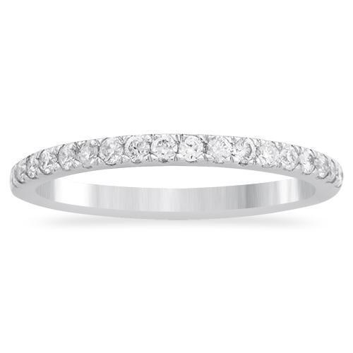 White 14k White Gold Diamond Wedding Band 0.30ctw