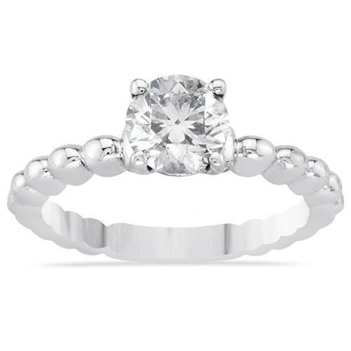 14k White Gold Engagement Ring 1.13ctw