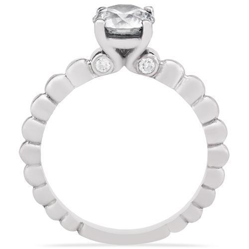 14k White Gold Engagement Ring 1.13ctw