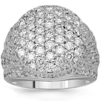 Thumbnail for 14K White Gold Mens Diamond Pinky Ring 4.50 Ctw